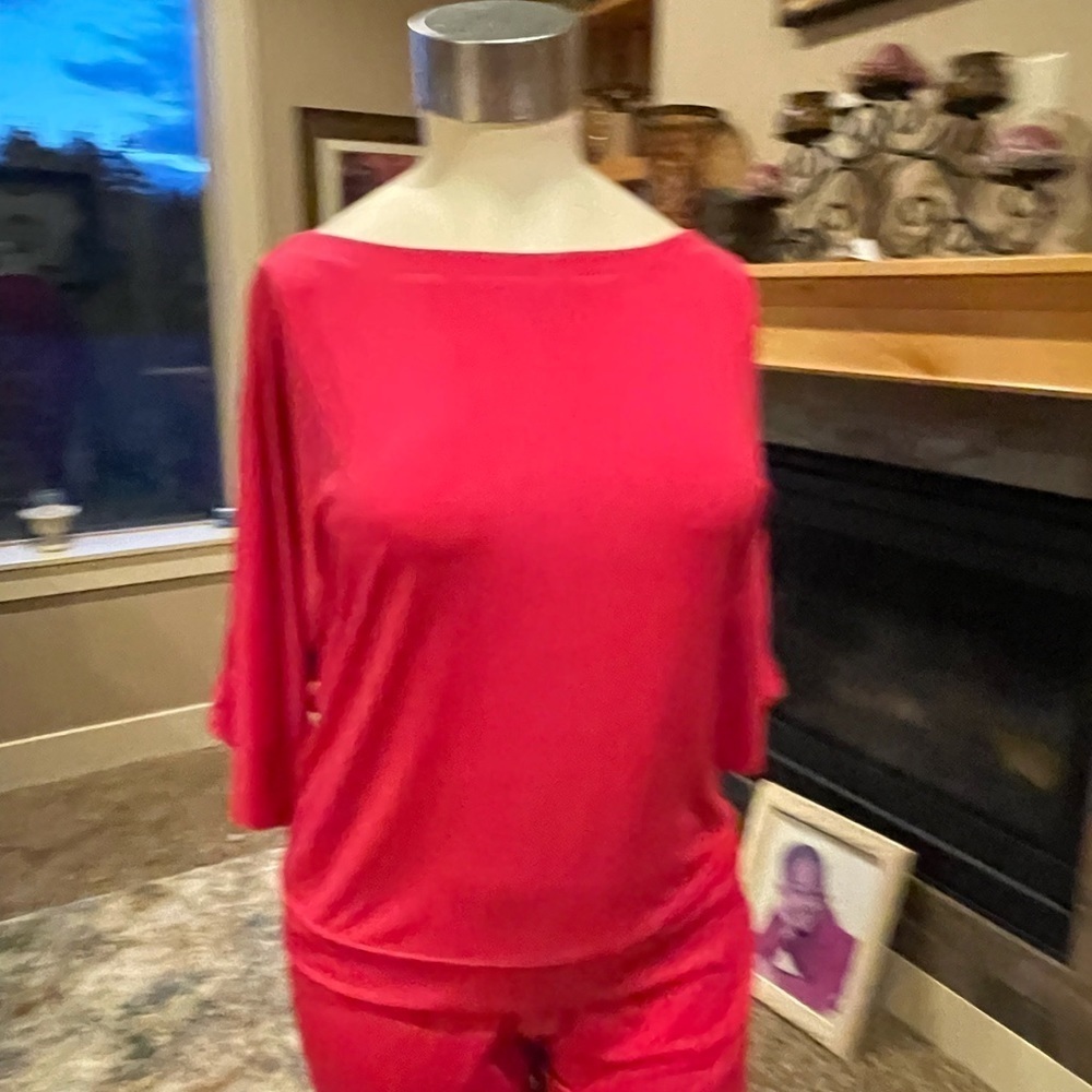 14/16 Ashley Stewart 3/4 Length Pink Shirt Clothes - Picture 6 of 14
